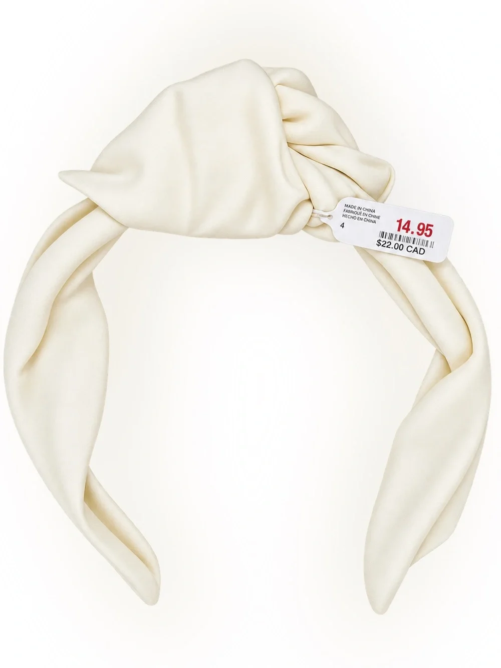 ezra Knotted Headband in Ivory Cream